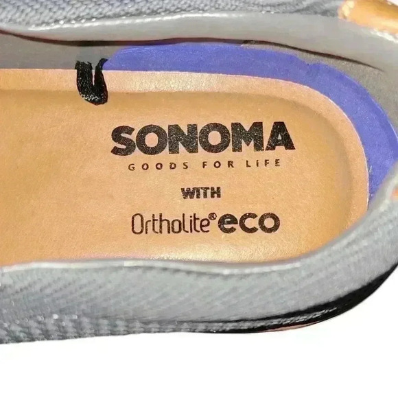 Sonoma  Dewitt Mens 7 Casual Slip On Shoes Knitted Grey W/ Ortholite Eco  Foam - Picture 5 of 8